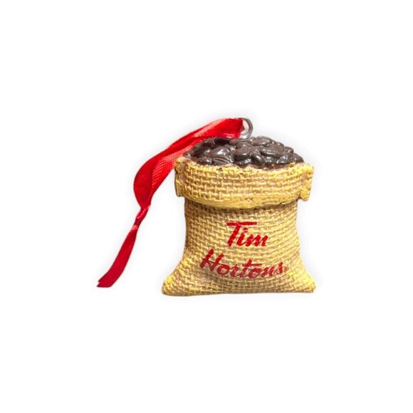Tim Hortons Coffee Beans Bag Sack Ornament Christmas - No Box - Picture 1 of 6